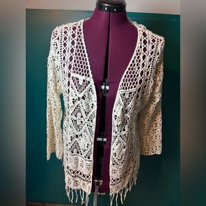 Fever Cream Crochet Cardigan